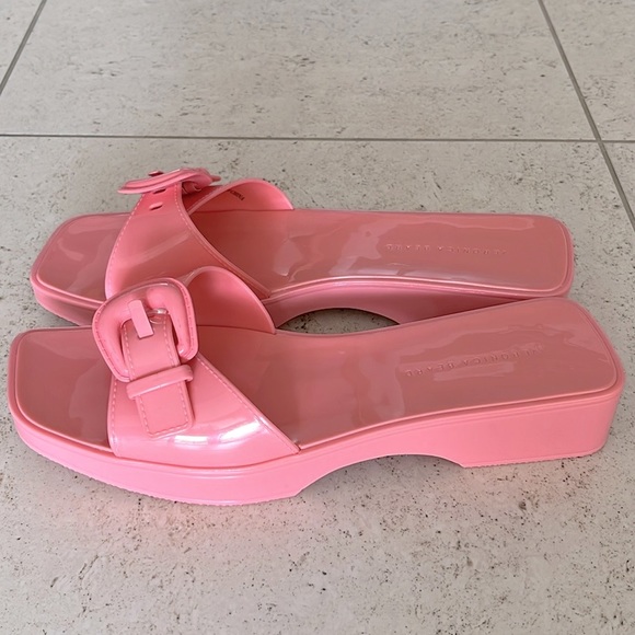 Veronica Beard pink slide sandals - Picture 4 of 14